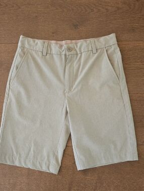 Vineyard Vines Boy's Flat-Front Chino Shorts in Light Khaki